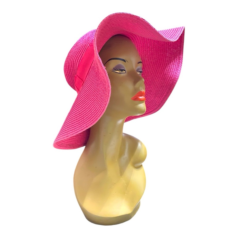 Vibrant Pink Very Floppy Sun Hat with Wide Brim